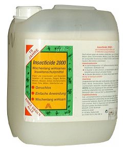Das Insektenschutzmittel Insecticide 2000 bekmpft fliegende und kriechende Schadinsekten. Es wirkt nicht auf Warmblter und kann bei Tieren und im Gartenbereich angewendet werden.